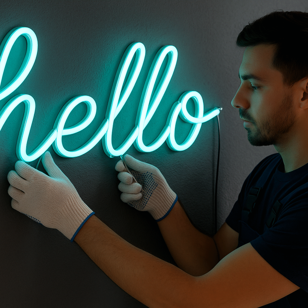 Cara Pemasangan Neon Sign